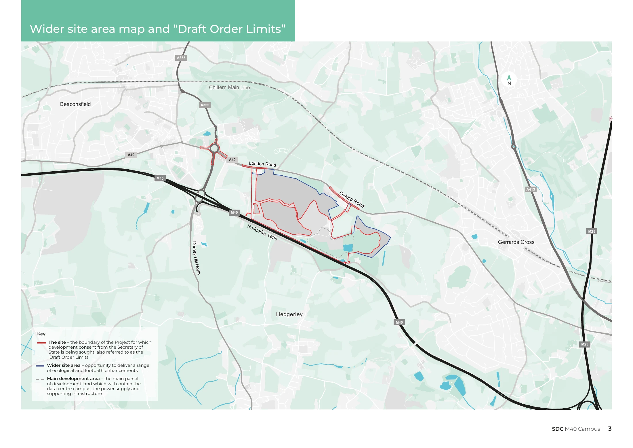 SDC Site & communities map, page 3, including original legend